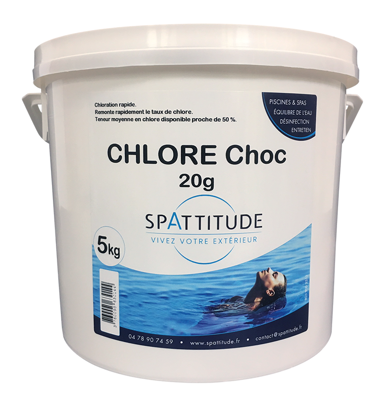 CHLORE CHOC - Pastilles 20 g - 5 kg - Spattitude
